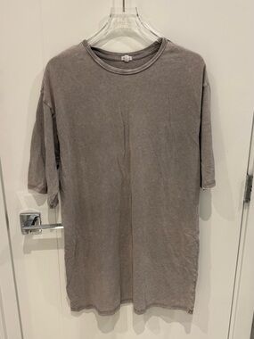 Garage Women’s Taupe Oversized T-Shirt Dress – Size Medium – $10